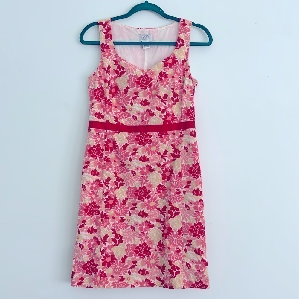Ann Taylor loft Midi floral dress size 6 petite sleeveless